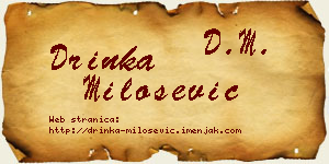 Drinka Milošević vizit kartica